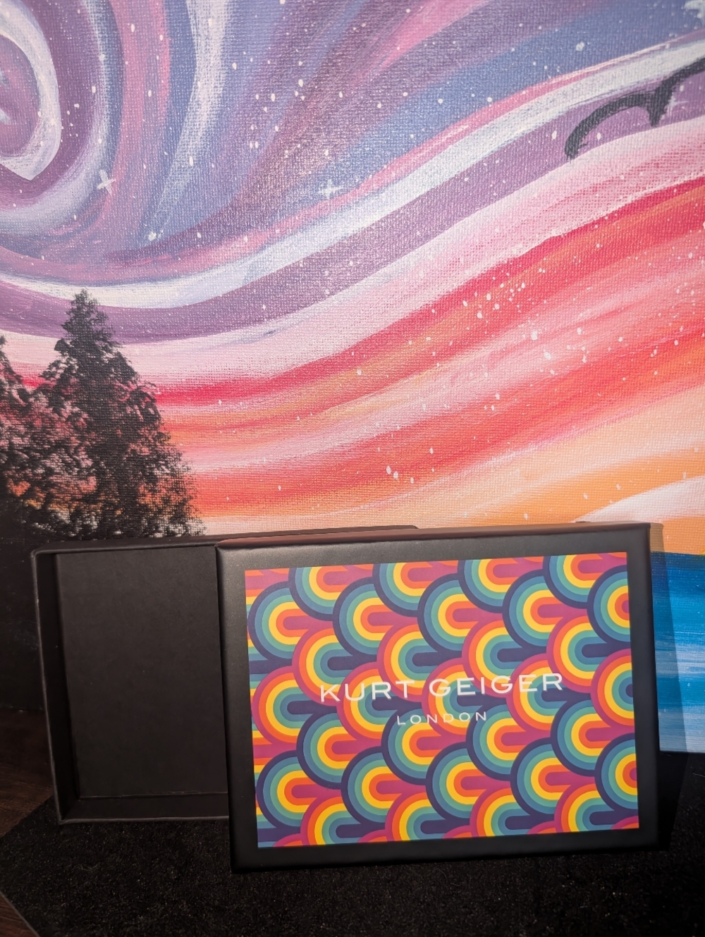 Kurt Geiger Multicolor Rainbow-Pattern Cardholder Box